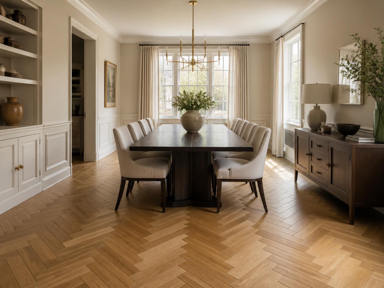 Herringbone Pattern Installation — professional flooring installation in the GTA